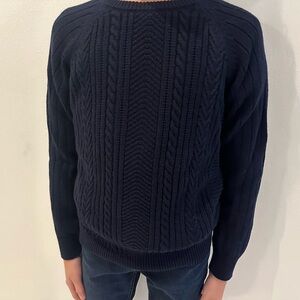 Boys cable knit Jacadi Navy sweater Size 10